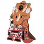 Manipulačná doska / Activity board Triceratops - červená 80 × 70 cm so stojanom